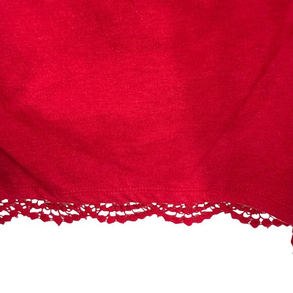 RSVP By Talbots NWT Red Medallion Crochet Lace 3/4 Sleeve Lined Blouse Size LP - Picture 4 of 8